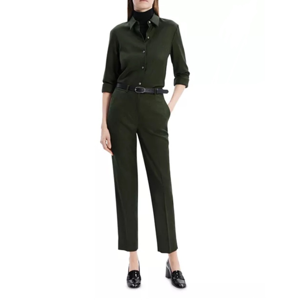 Theory Wool High Waisted Tapered Pants - Size 2